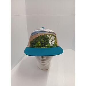 HAT Kapa Lua Maui Baseball Trucker Cap Blue Brown Embroidered USA Snap Back